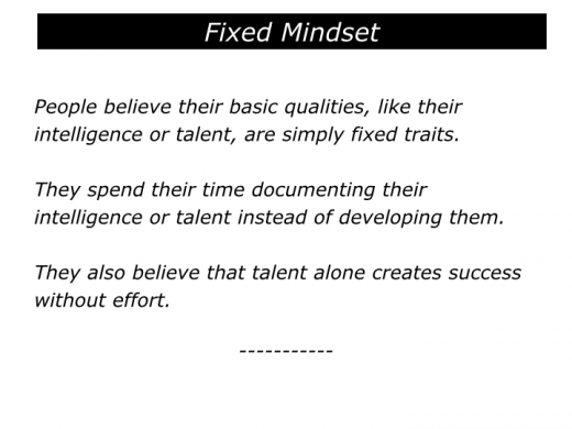fixed and growth mindset by carol s dweck